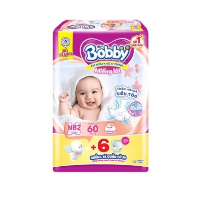 Miếng lót sơ sinh Bobby NB1-108 /NB2-60 (hàng tặng kèm tùy thời điểm khuyến mãi)
