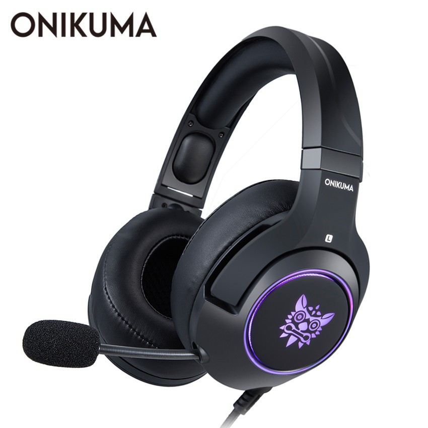 Bộ phụ kiện tai nghe chơi game ONIKUMA K6 RGB kết nối cáp USB thiết kế đèn LED tiện dụng cho Laptop/ PS4/Xbox