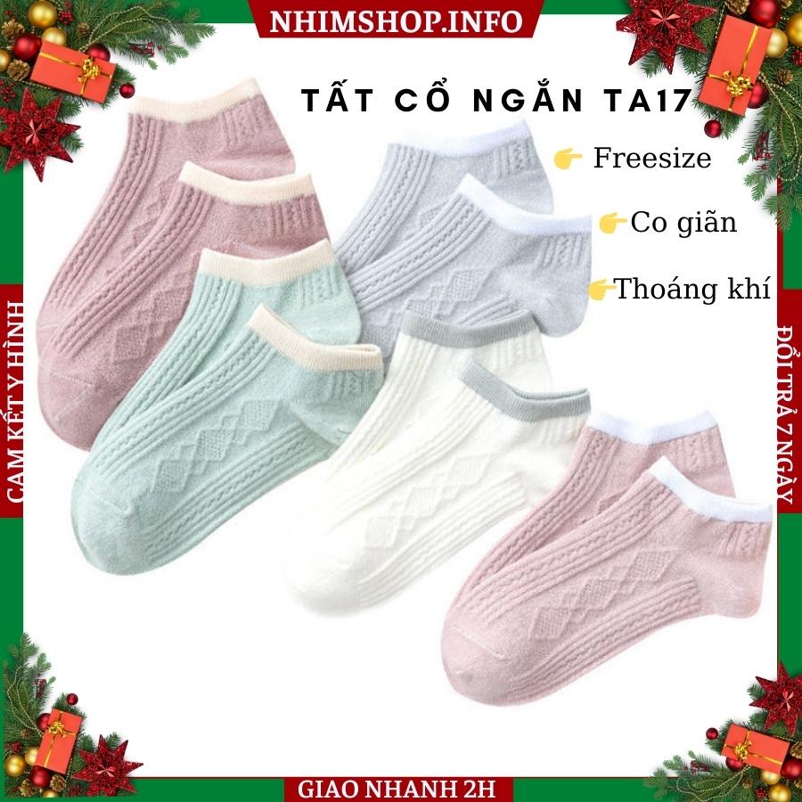 Tất bé gái cổ thấp ngắn thoáng khí thấm hút mồ hôi nhiều màu mang hè siêu xinh phù hợp trẻ em học sinh 8 - 12 tuổi TA17