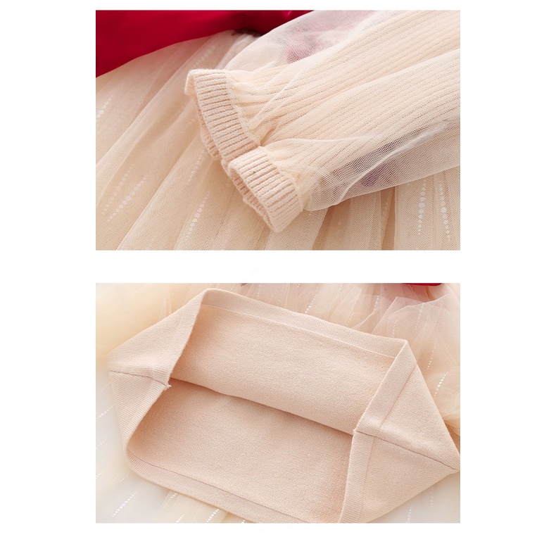 Đầm Công Chúa Đính Nơ Cỡ Lớn Thời Trang Xuân Thu Xinh Xắn Cho Bé Gái