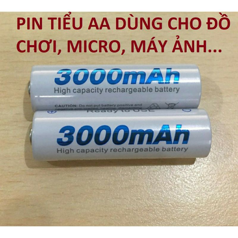 Pin sạc AA 3000 chính hãng BESTON kèm sạc, BẢO HÀNH 1 NĂM | pin Mic không dây, máy ảnh, điều khiển