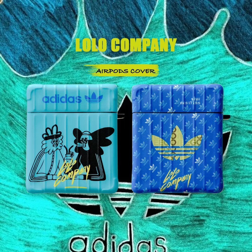 Vỏ bảo vệ hộp đựng tai nghe Airpods 1/2/3 thiết kế họa tiết logo Adidas độc đáo cao cấp