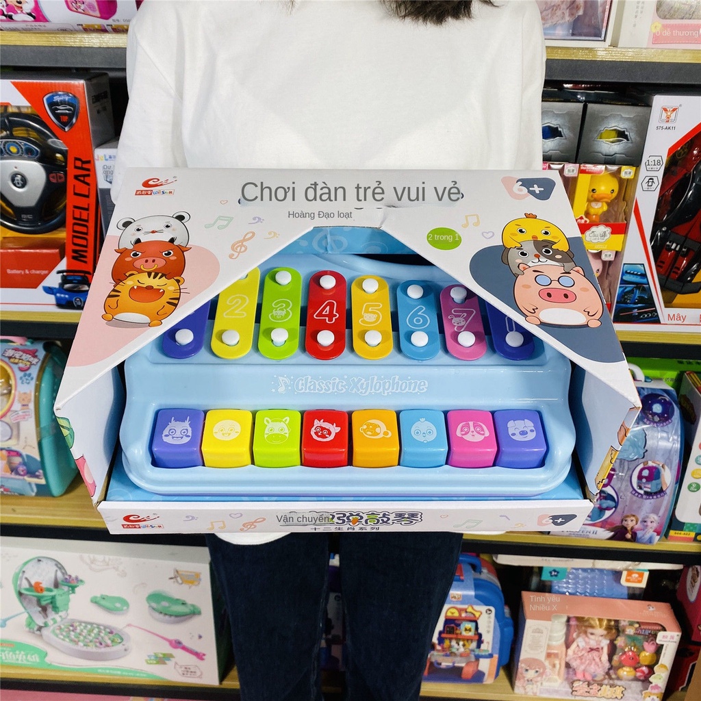 ❧Câu đố ngôi sao hai trong một quãng tám gõ vào người chơi piano gõ vào piano đồ chơi trẻ em piano chơi piano 1-3 tuổi n