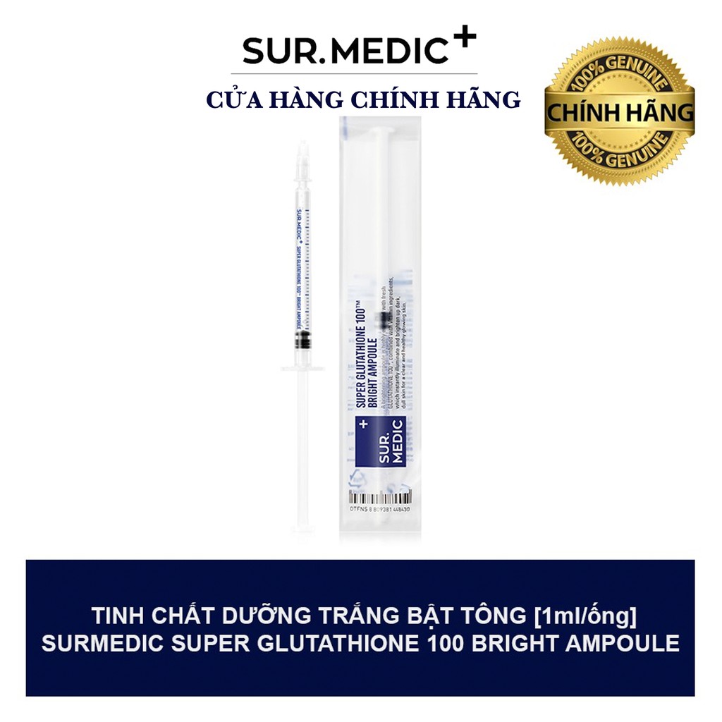 Combo 10 Tinh Chất Truyền Trắng SURMEDIC Super Glutathione 100 Bright Ampoule 1g/1ống x10 | BigBuy360 - bigbuy360.vn