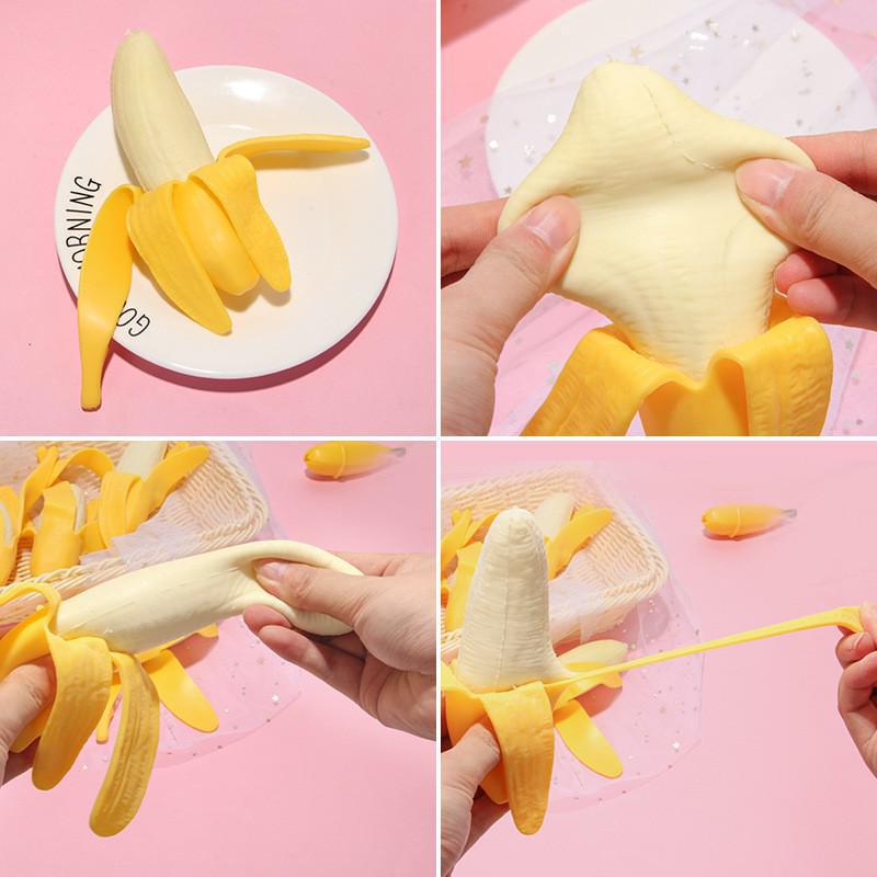 Bán Bán Squishy Chuối Bóp Xả Stress Như Thật