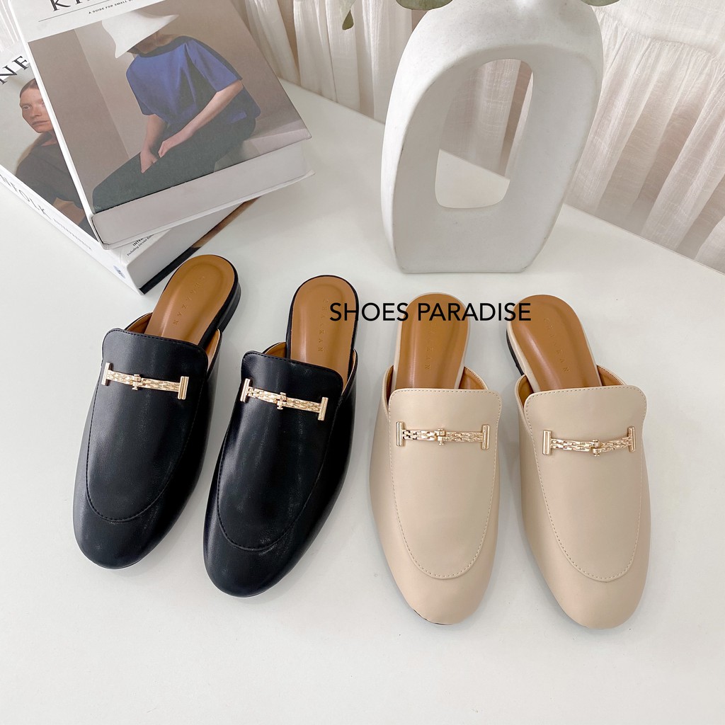 Guốc Bít Mũi Thời Trang Shoes Paradise,Dép Sục Nữ Bít Mũi Đế Xẹp Hàn Quốc