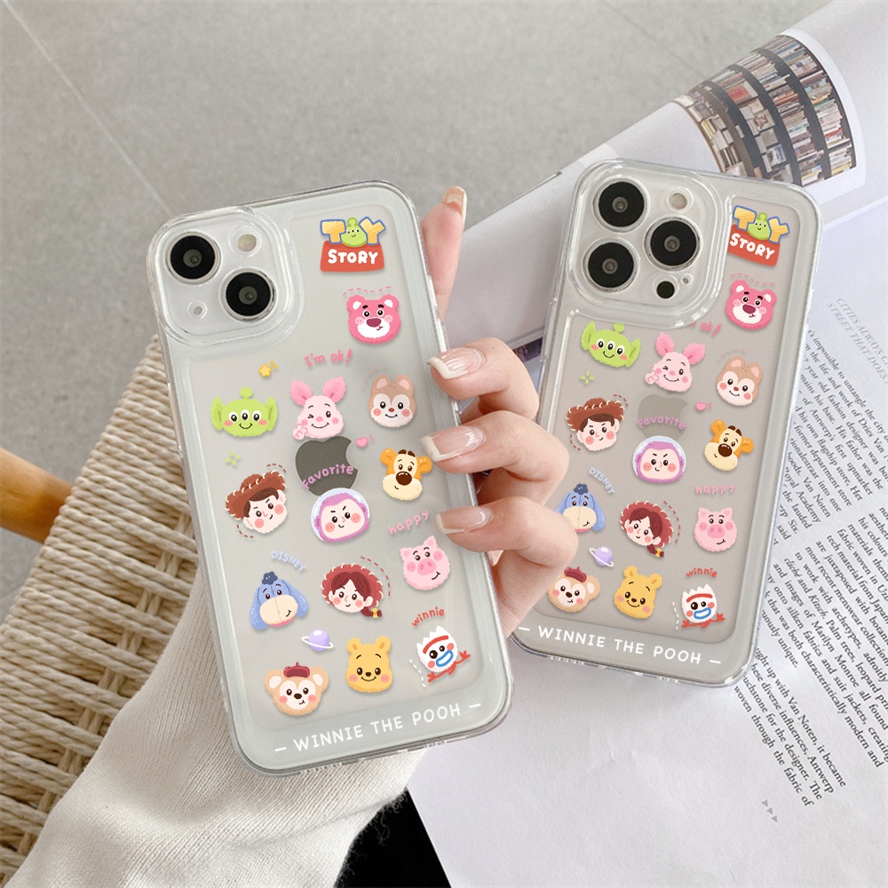 DISNEY Ốp Điện Thoại Mềm Trong Suốt Chống Sốc Hoạt Hình Toy Story Cho iPhone 11 13 12 X XS Pro Max XR 12 13