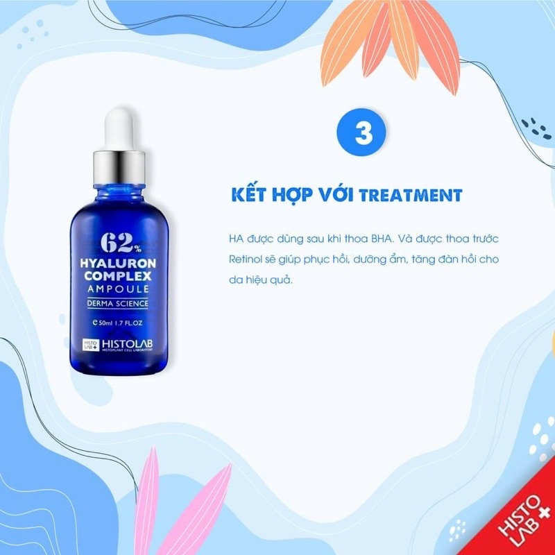 TINH CHẤT CẤP ẨM THIẾT YẾU 62HA HISTOLAB - HYALURON COMPLEX AMPOULE 62%
