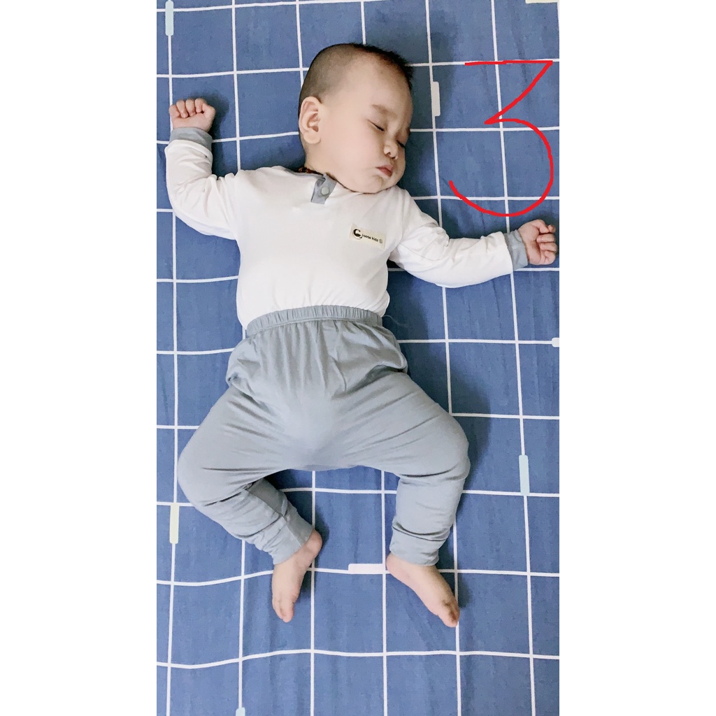 [NEW] Đồ Bộ dài tay mùa hè cho bé trai bé Gái chất petit ⚡ HÀNG LOẠI I ⚡bộ dài cho bé nằm điều hòa, mềm mịn co giãn tốt