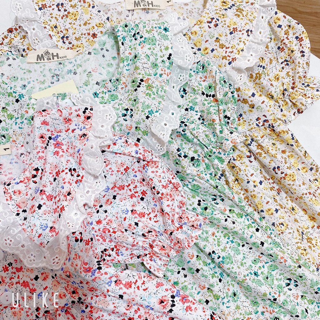 Váy bé gái, váy thô hoa nhí, cho bé từ 12-25kg