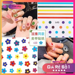Miếng Dán Móng Tay Sticker Nail Sticker Dán Trang Trí Móng Tay Hình Hoa Quả Động Vật Dễ Thương