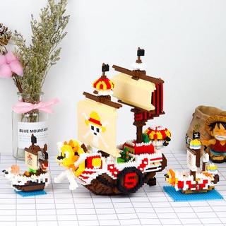 One Piece Building Block Ship Tàu thu nhỏ Đồ chơi lắp ráp hạt nhỏ tương thích với Lego dành cho trẻ em dành cho người lớn Trang trí đồ chơi khối xây dựng