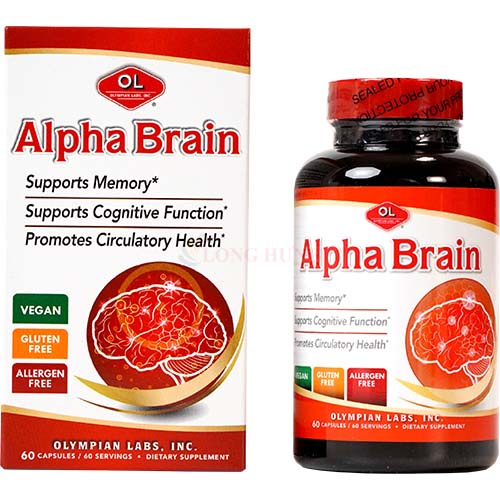 Viên uống Olympian Labs Alpha Brain hỗ trợ tăng cường tuần hoàn não (60 viên)