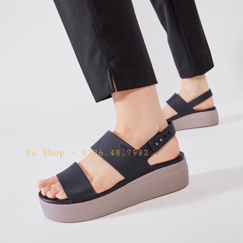 [F1] Giày Sandal Nữ Cross Brooklyn - Giày Xăng Đan Nữ Đế Xuồng Siêu Em