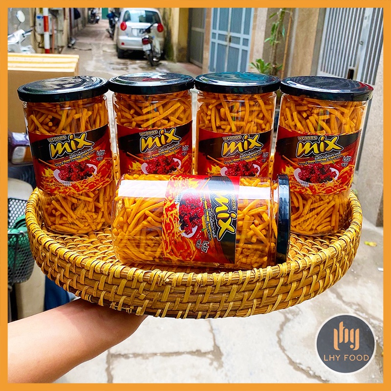 Snack bim bim que mix vị ớt cay Thái Lan🍟FREESHIP🍟260g snack bim que tăm cay LHYFOOD đồ ăn vặt Hà Nội