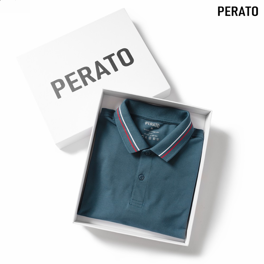 Áo Polo Nam PERATO (3 màu) Premium Phối Viền, Chất Liệu Thun Co Giãn Thoải Mái, Thấm Hút Mồ Hôi (APCP21002-03) | BigBuy360 - bigbuy360.vn