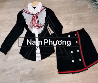 Set chân váy kèm áo tiểu thư