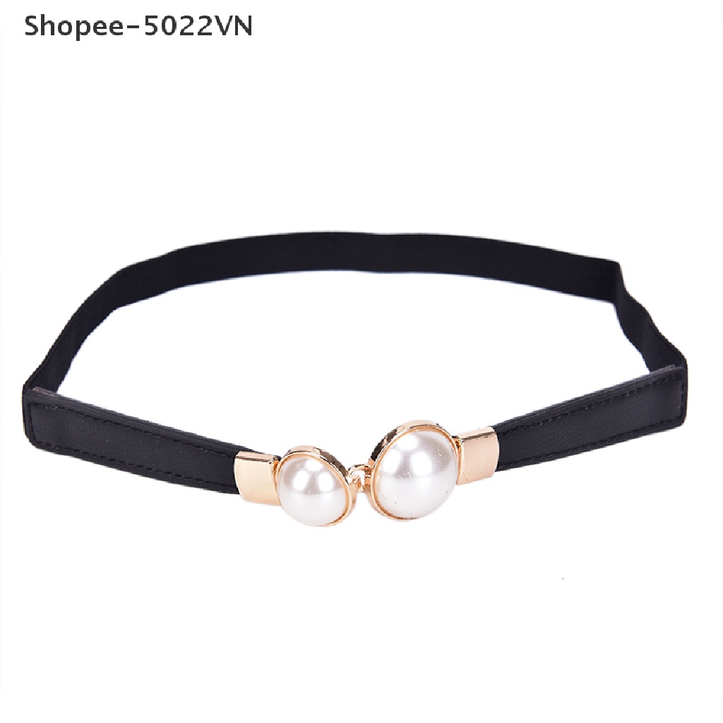 Thắt lưng co giãn đính hạt giả ngọc trai thời trang cho nữ 5022VN
