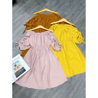 Đầm cổ nơ xinh xắn váy babydoll đầm dự tiệc đi chơi