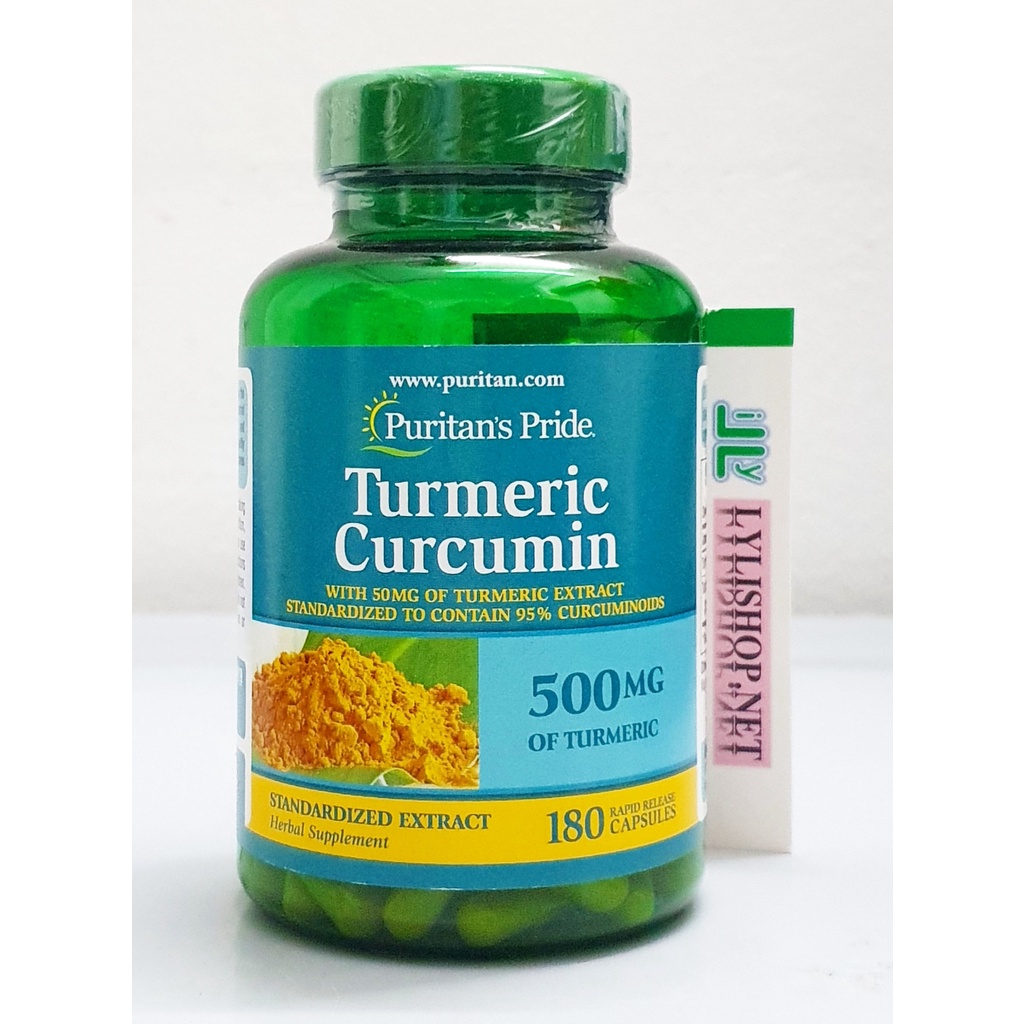 Date 10/25 - Tinh Chất Nghệ Puritan's Pride Turmeric Curcumin 500 mg chai 180 viên từ mỹ