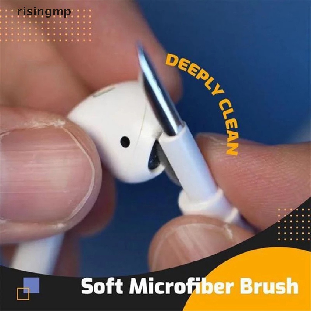 [risingmp] Bộ Dụng Cụ Làm Sạch Tai Nghe Bluetooth Thế Hệ Thứ Hai Bút Làm Sạch Cho Airpods ♨Trên đó