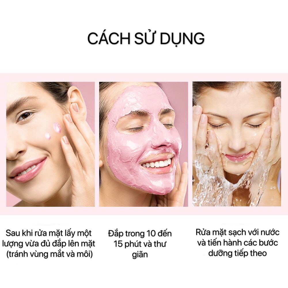 Mặt nạ bùn LAIKOU Hoa anh đào cấp nước sạch da kiềm dầu Japan Sakura Mud Mask gói nhỏ tiện lợi du lịch LAIK26