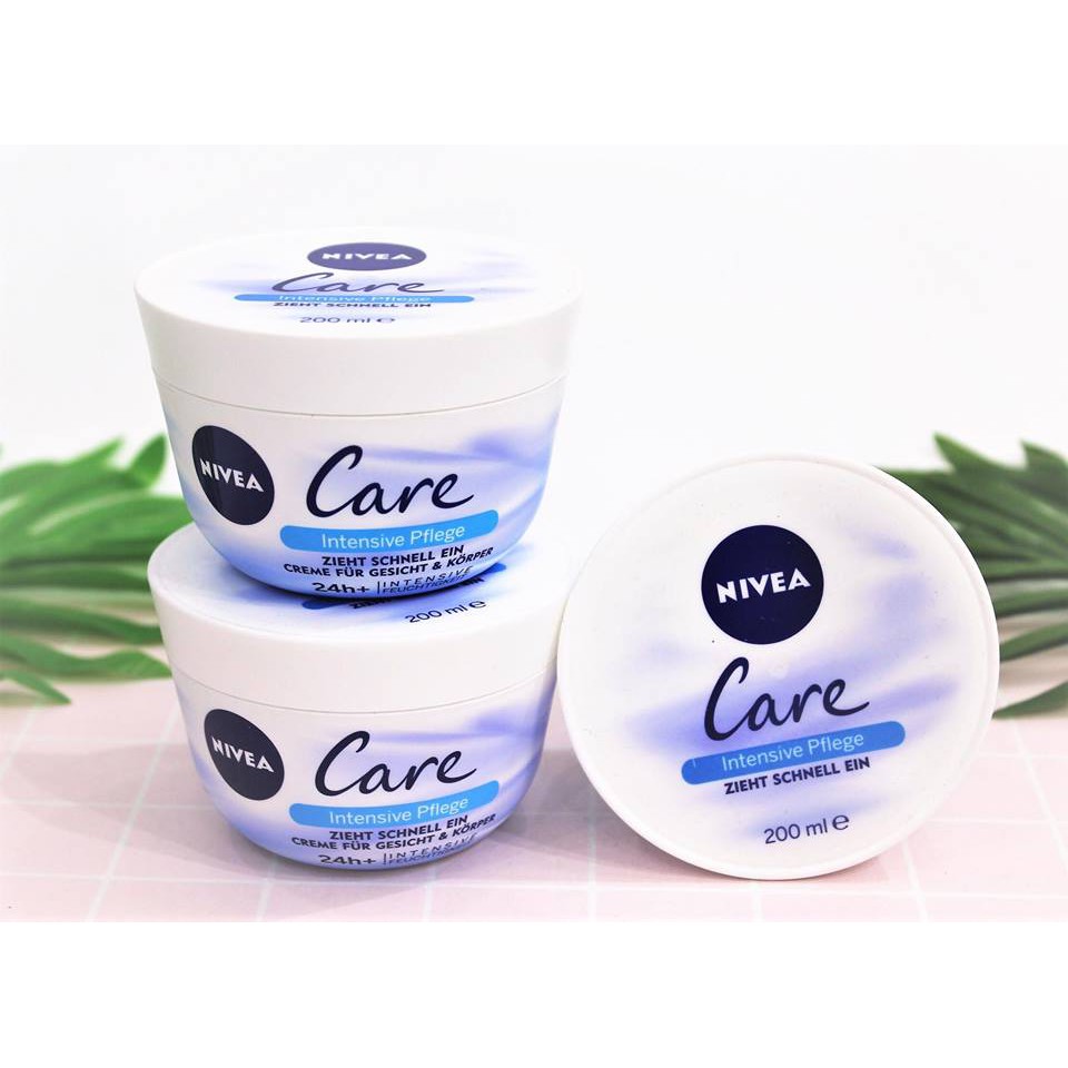 Kết quả hình ảnh cho Kem Dưỡng Ẩm Nivea Care Intensive Pflege 200ml"