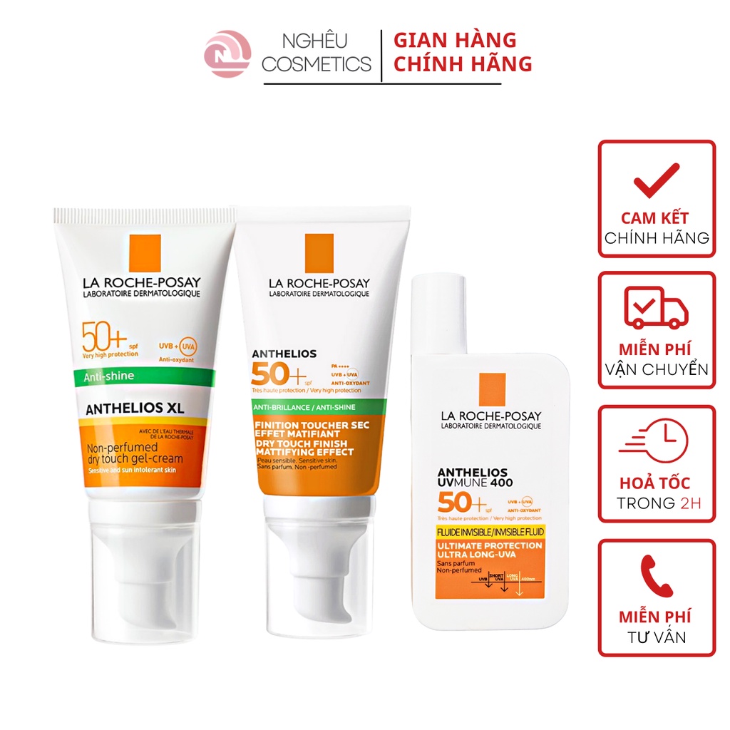 Kem chống nắng Cho Da Dầu Mụn Nhạy Cảm LarochePosay Gel Cream Dry Touch SPF 50+