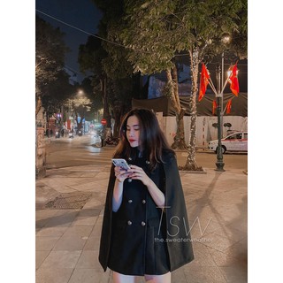 Áo khoác dạ cape choàng