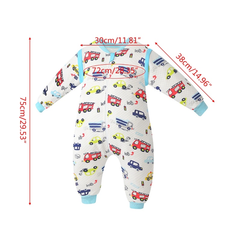 Túi Ngủ Cotton 3 Lớp Tay Dài Dành Cho Bé