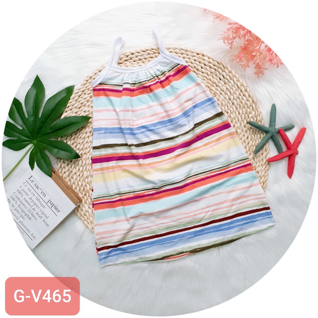 Đầm 2 dây họa tiết dễ thương cho bé
