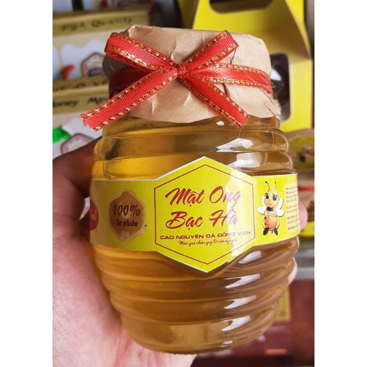 Mật ong nguyên chất hoa bạc hà Hà Giang - Loại tốt lọ 350ml