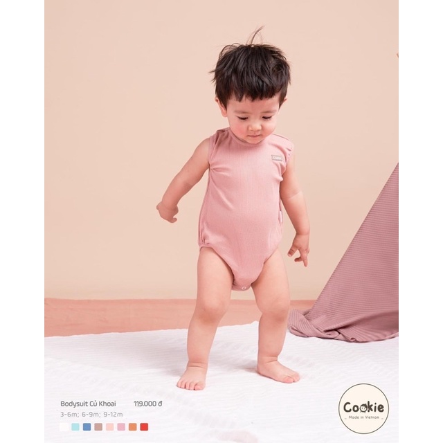 Bodysuit củ khoai Cookie dành cho bé từ 3 đến 12 tháng