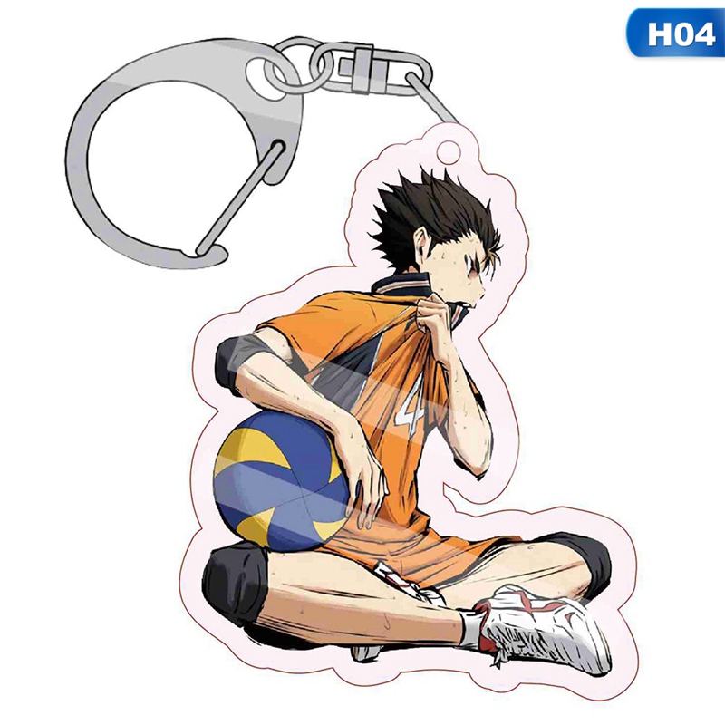 flowersqueen Móc Khóa Kim Loại Hình Nhân Vật Hoạt Hình Haikyuu