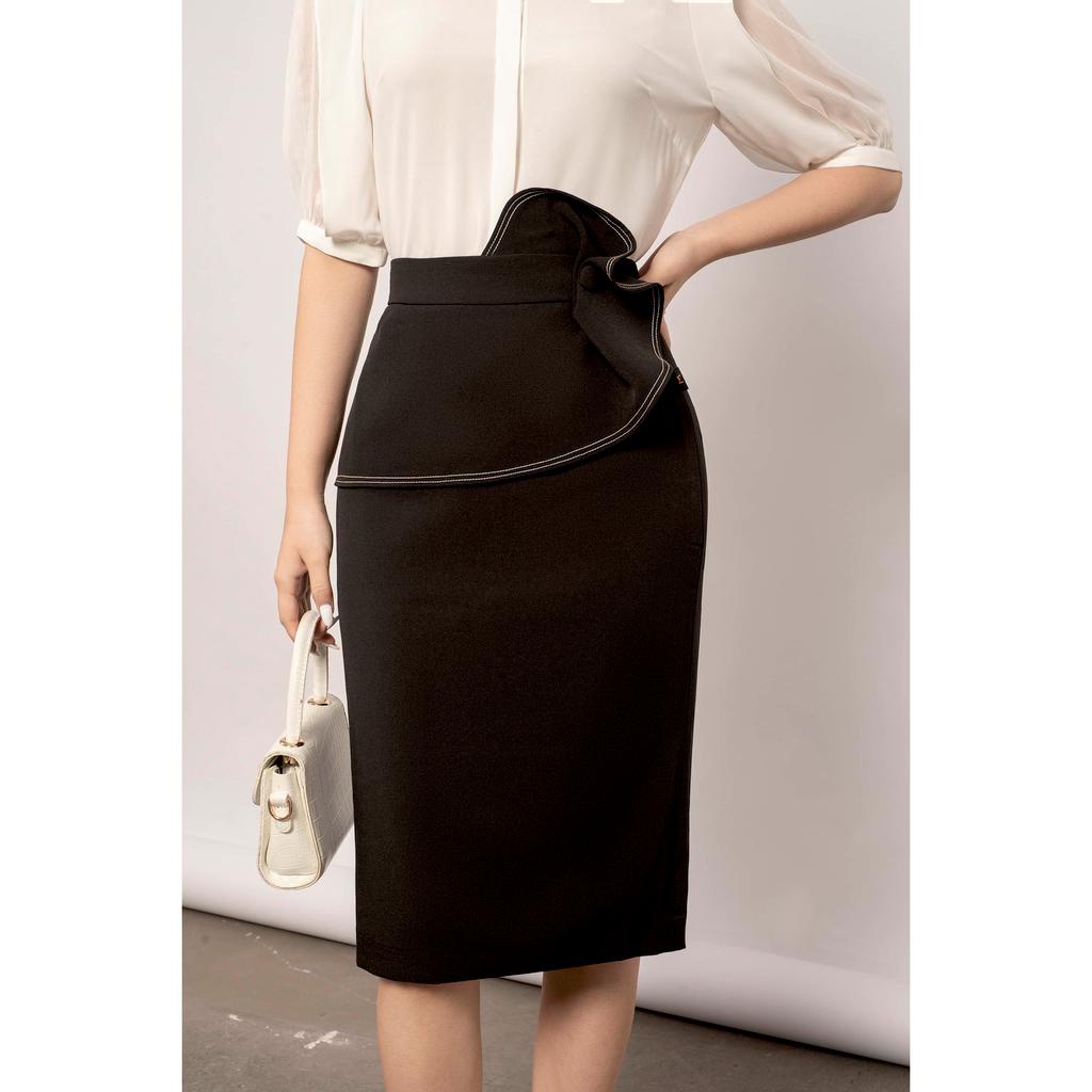 Chân váy ôm, tà bong cách điệu trang trí MMOutfit M-JU071021103