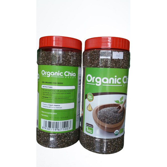 [ 100%  ORGANIC CHIA SEEDS ] Hạt chia đen 1kg hộp