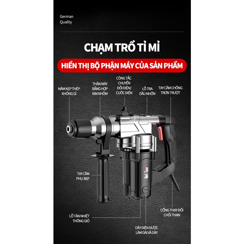 Máy khoan động lực - Máy khoan bê tông - Máy Khoan Cầm Tay Hai Chức Năng Motor Đồng 800W - SJ0150