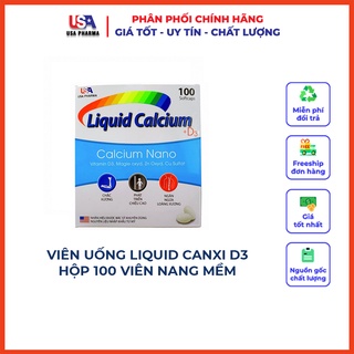 LIQUID CALCIUM NANO bổ sung canxi, vitamin và các khoáng chất cần thiết – Hộp 100 viên