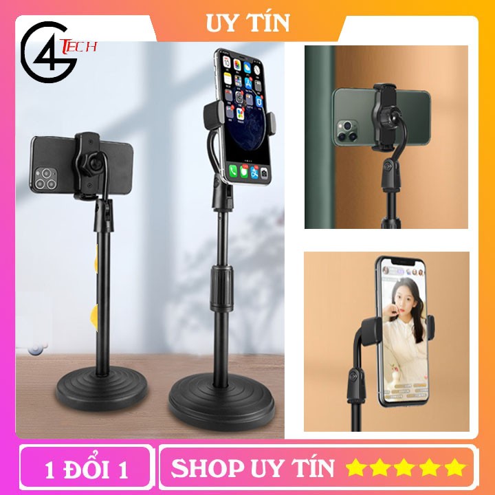 [1Đ] Giá Đỡ, Kẹp Điện Thoại Livestream, Quay Tiktok, Kéo Dài, Thu Ngắn, Xoay 360 Độ Đa Năng