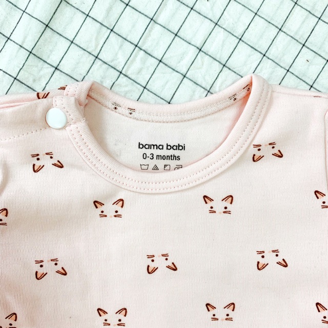 Bodysuit Bama Babi mèo hồng 100% cotton cao cấp | BigBuy360 - bigbuy360.vn
