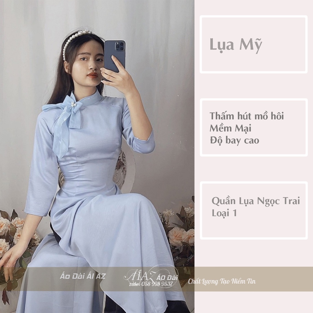 Áo Dài Truyền Thống Nữ Tay Lỡ AZ04