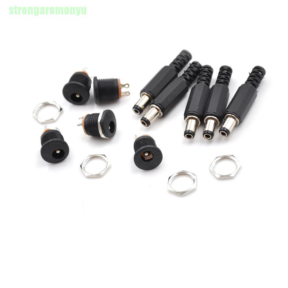 Set 10 Đầu Nối Phích Cắm Female + Male 5.5 * 2.5 mm