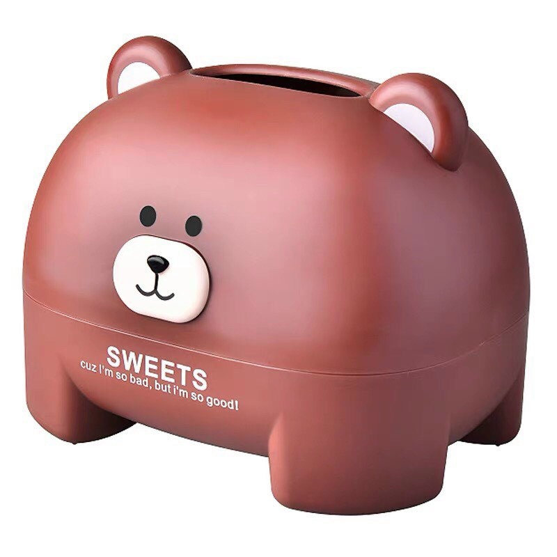 Hộp đựng khăn giấy hình thú dễ thương bằng nhựa chắc chắn