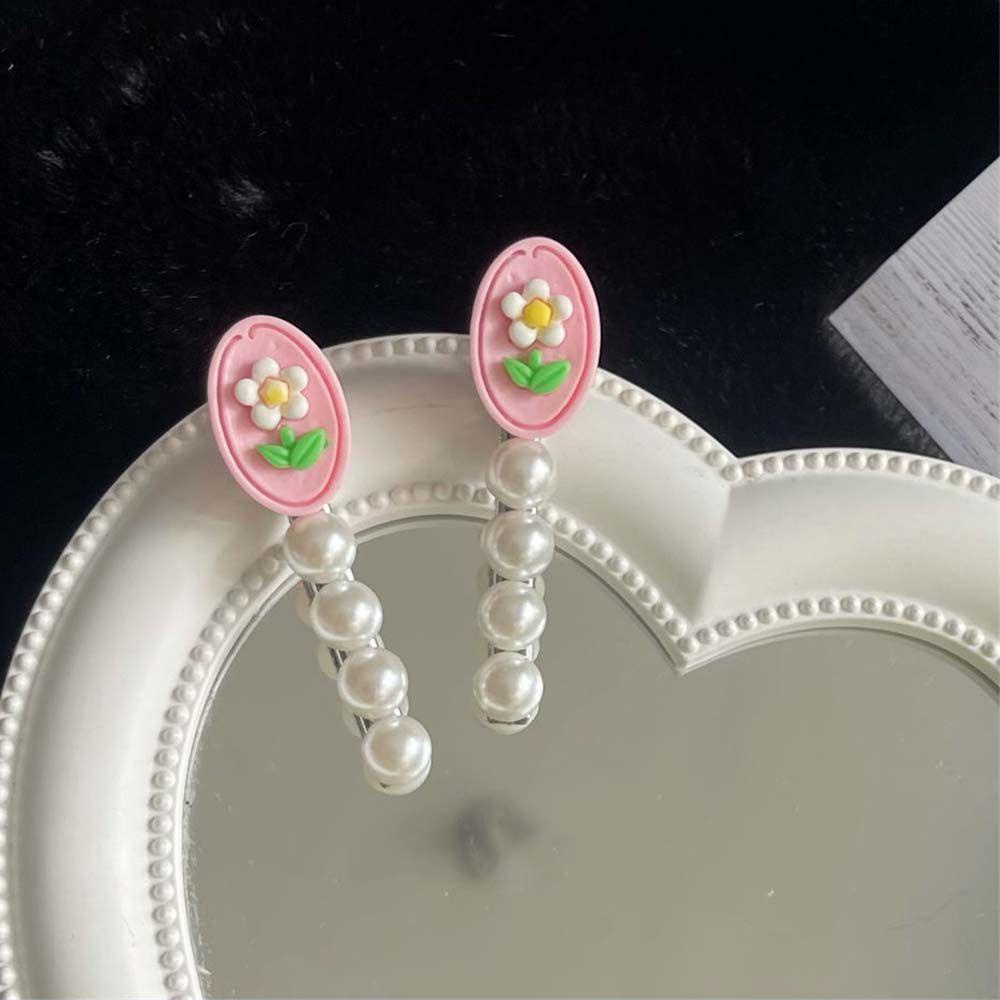 IVORY Kẹp Tóc Hoa Tulip Hồng Phong Cách Hàn Quốc Cổ Điển Cho Nữ