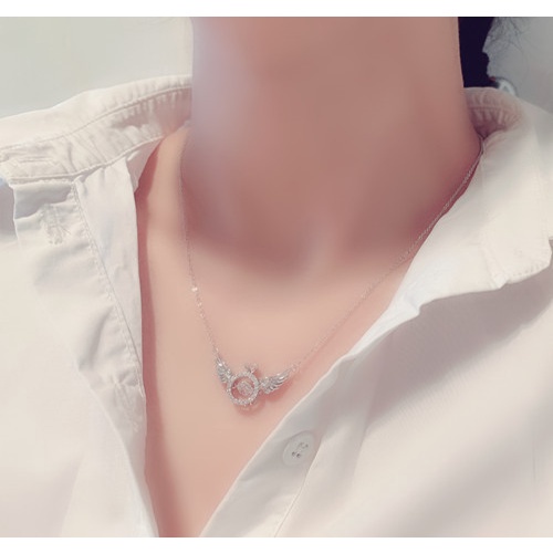 Dây chuyền mặt đôi cánh thiên thần đính đá thời trang