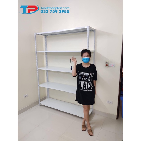 Kệ sắt v lỗ đa năng: Dài 1m2 x rộng 40cm x 3,4,5 tầng