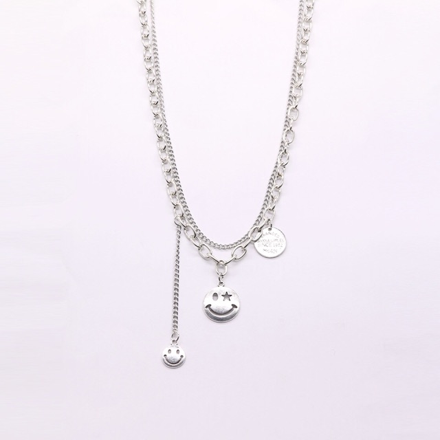 Vòng cổ mặt cười - Vòng cổ unisex Hợp Kim Phong Cách Hip Hop Cá Tính Cho Phái Nữ