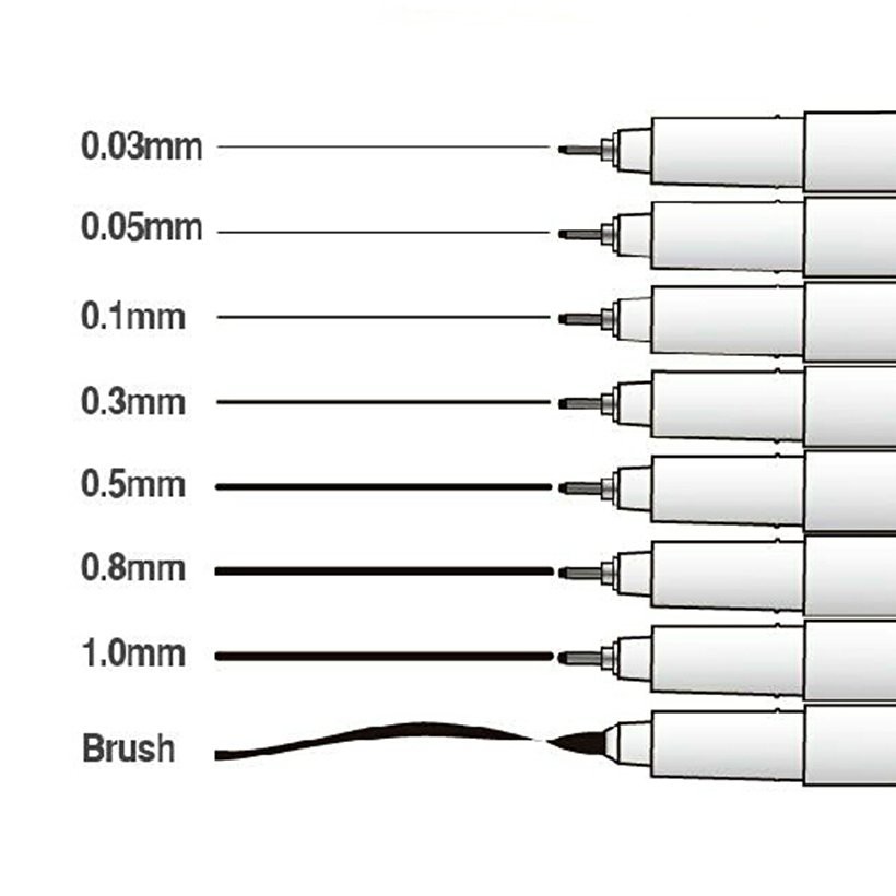 BÚT LINE MARVY UCHIDA - Bút line chuyên dụng để vẽ truyện tranh, vẽ manga,...