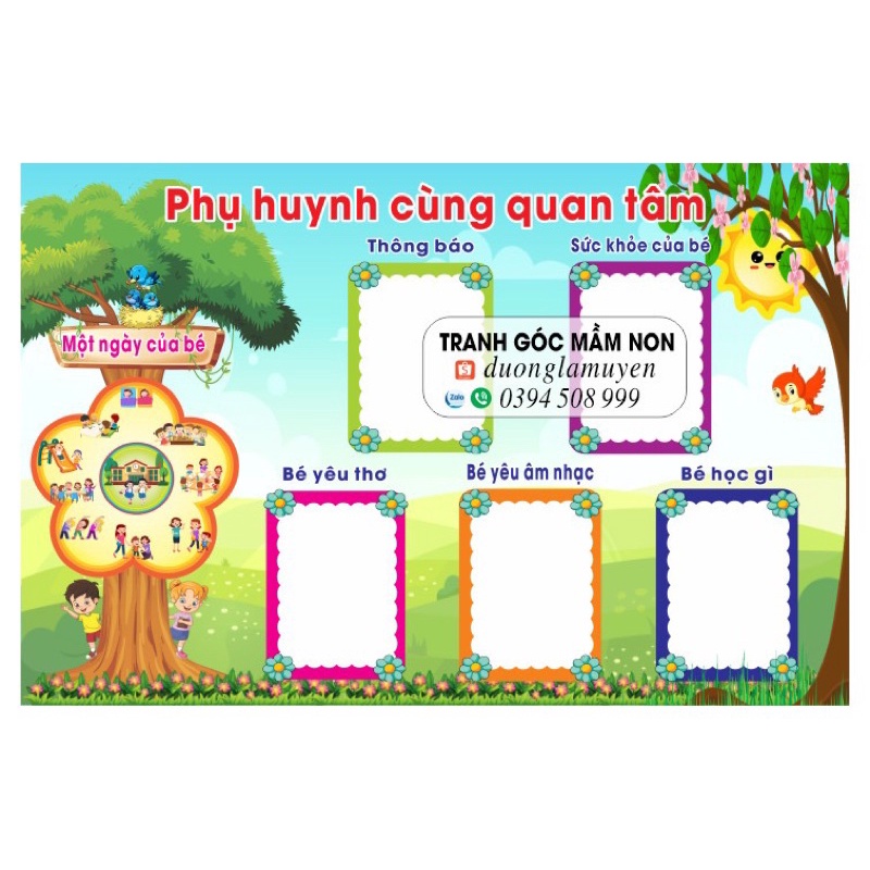 Góc tuyên truyền 2- tranh decal mầm non