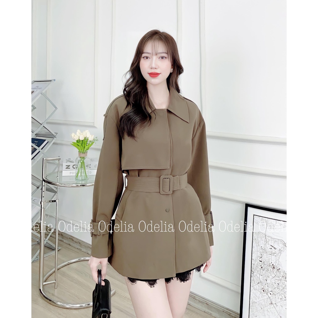 Áo khoác măng tô dáng ngắn Odelia, 2 lớp dày dặn - A6422